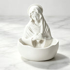 Schmuckschale Madonna Figur aus Harz – Weiß