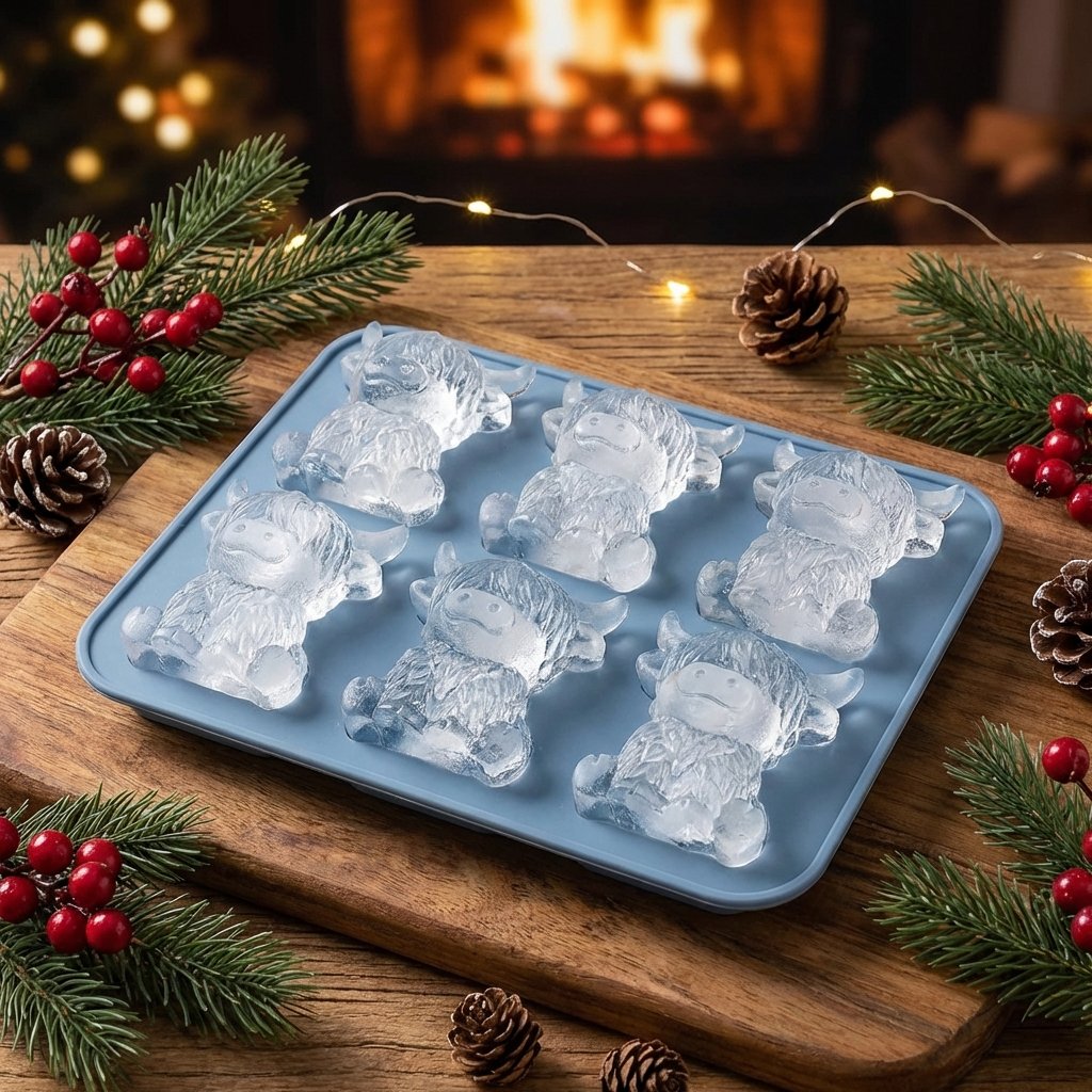 Eiswürfelform Silikon Highland-Kuh mit 6 Mulden