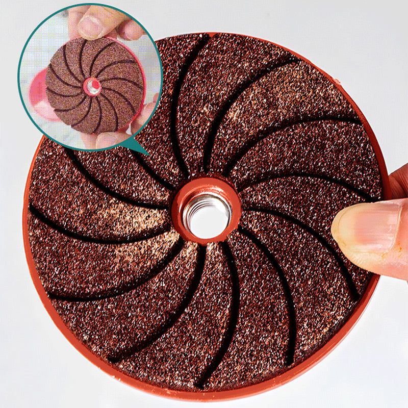 Polishing disc with cooling structure for angle grinders