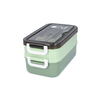 3-tier bread box with soup container and cutlery