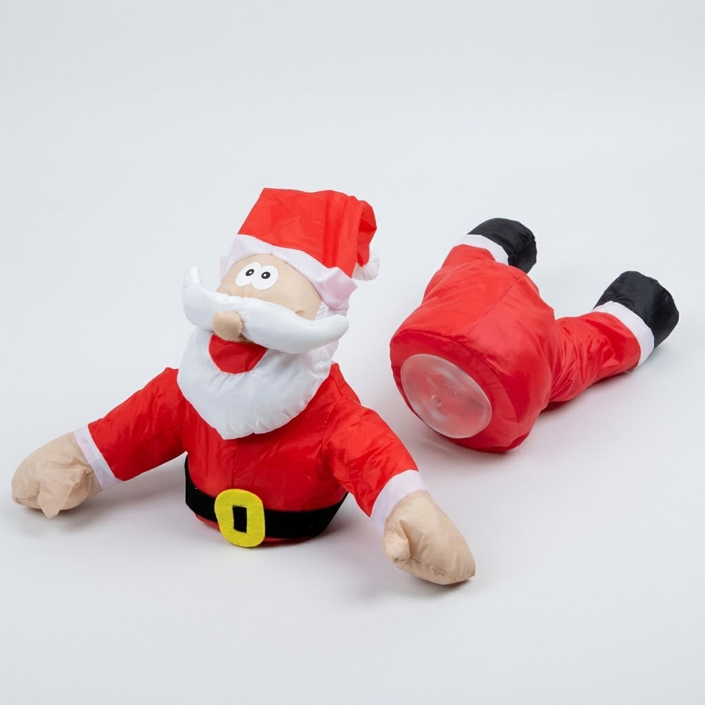 Weihnachtsmann Fensterdeko mit Crash-Effekt, bewegt sich bei Geräuschen