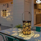 Solar Gartenlaterne mit Sonnenblumen-Muster