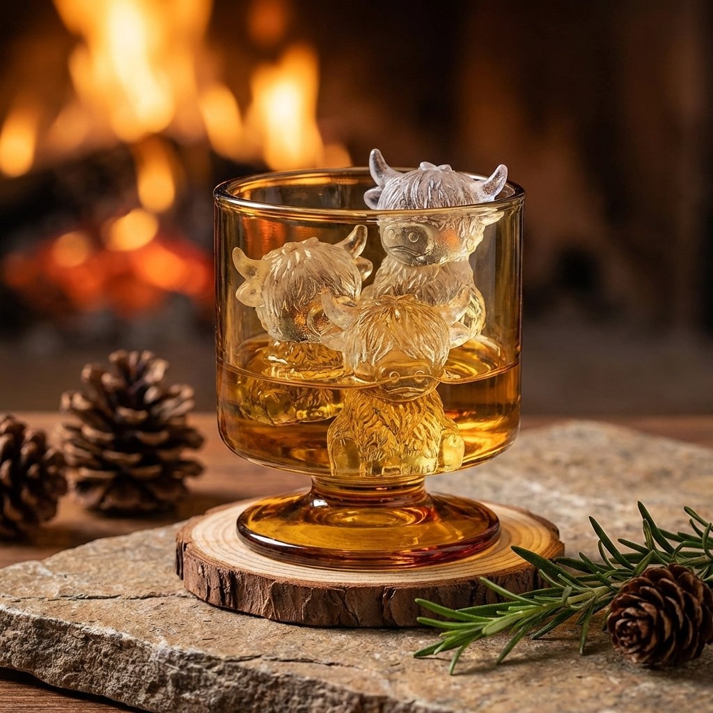 Eiswürfelform Silikon Highland-Kuh mit 6 Mulden
