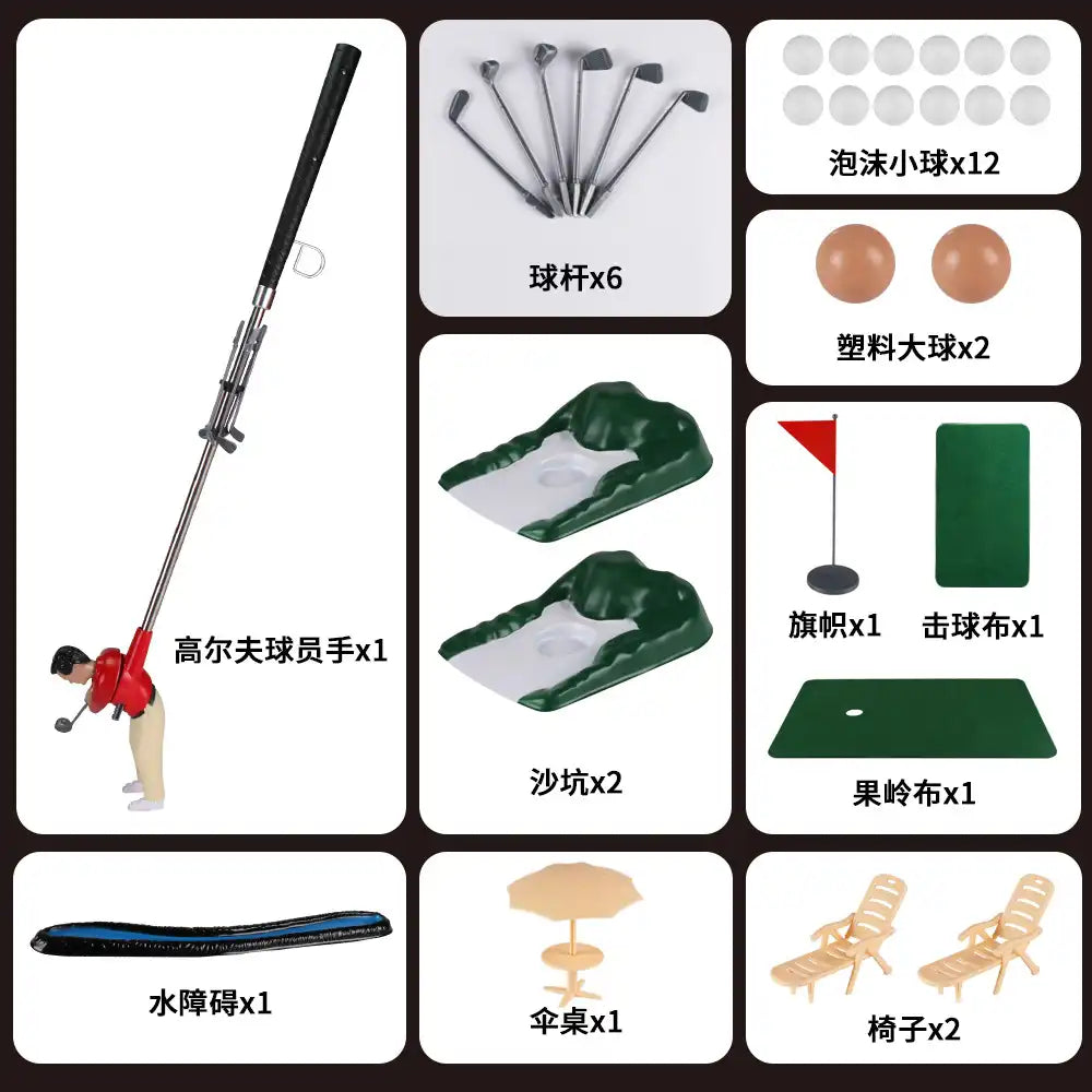 Golf-Set für drinnen mit 5 Schlägern