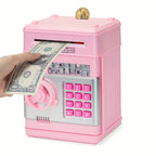 Electronic savings box with code