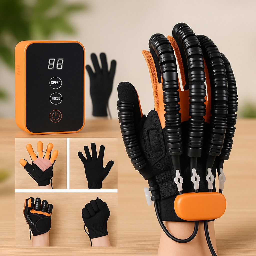 Handtrainer-Handschuh mit automatischer Fingerübung