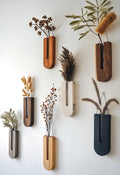Wood Wall Vases in Rustic Decor for Dried Flowers
