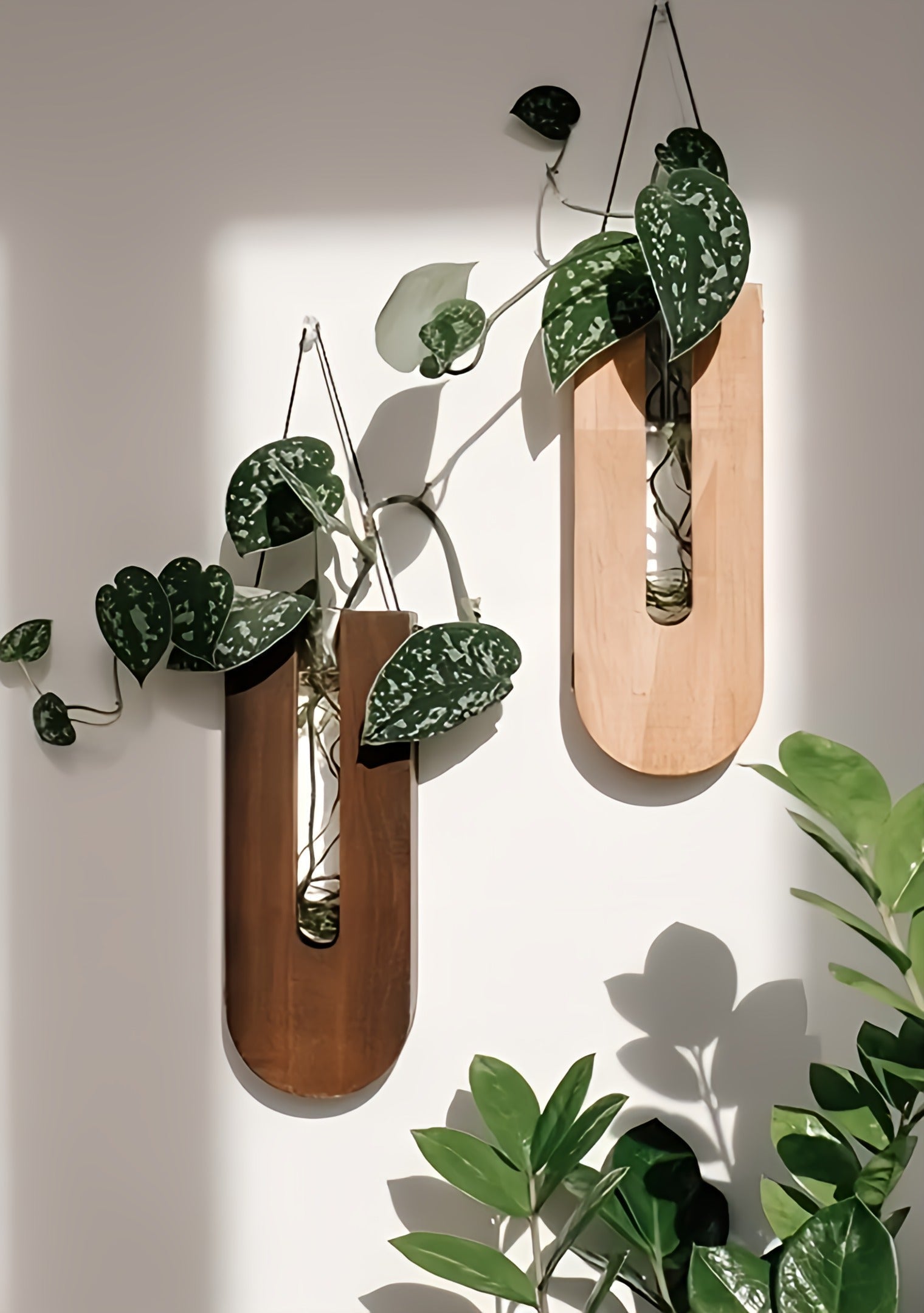 Wood Wall Vases in Rustic Decor for Dried Flowers