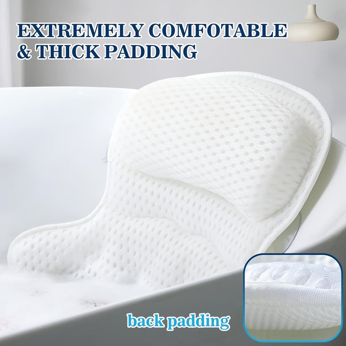 Ergonomic Bath Pillow with Neck Support – Mesh Material