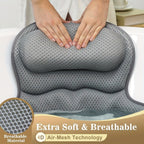 Ergonomic Bath Pillow with Neck Support – Mesh Material