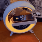 LED alarm clock lamp with Bluetooth speaker & wireless charging