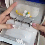 Pill organizer with 14 pouches and zipper case