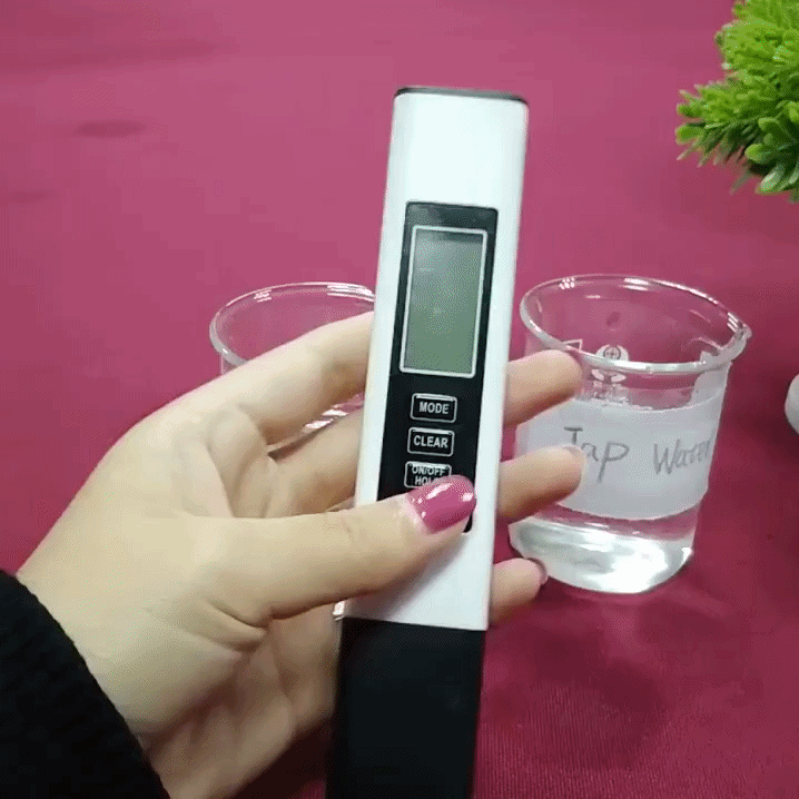 Digital water testing device 4-in-1 with titanium probe
