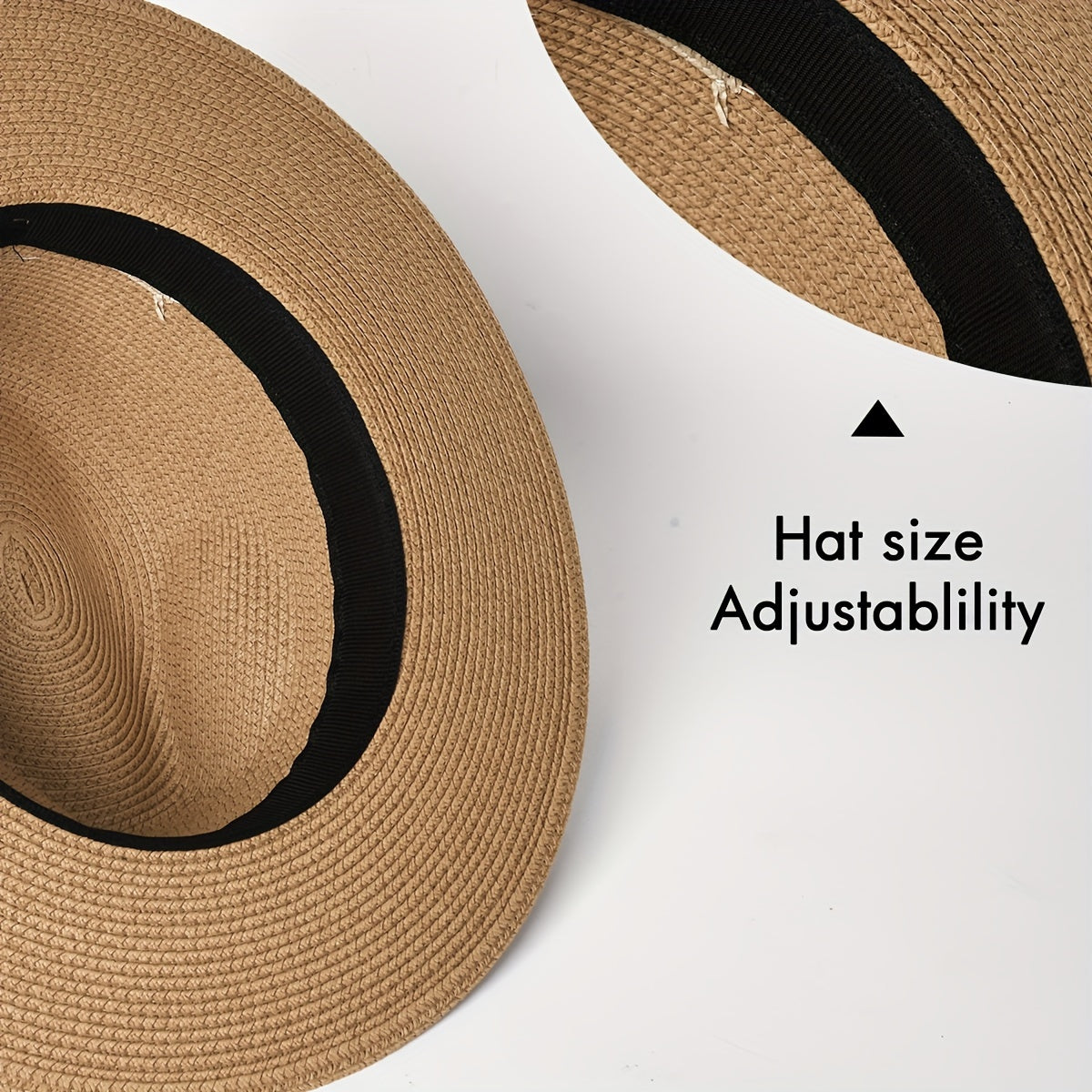 Panama sun hat with wide brim made of paper fiber