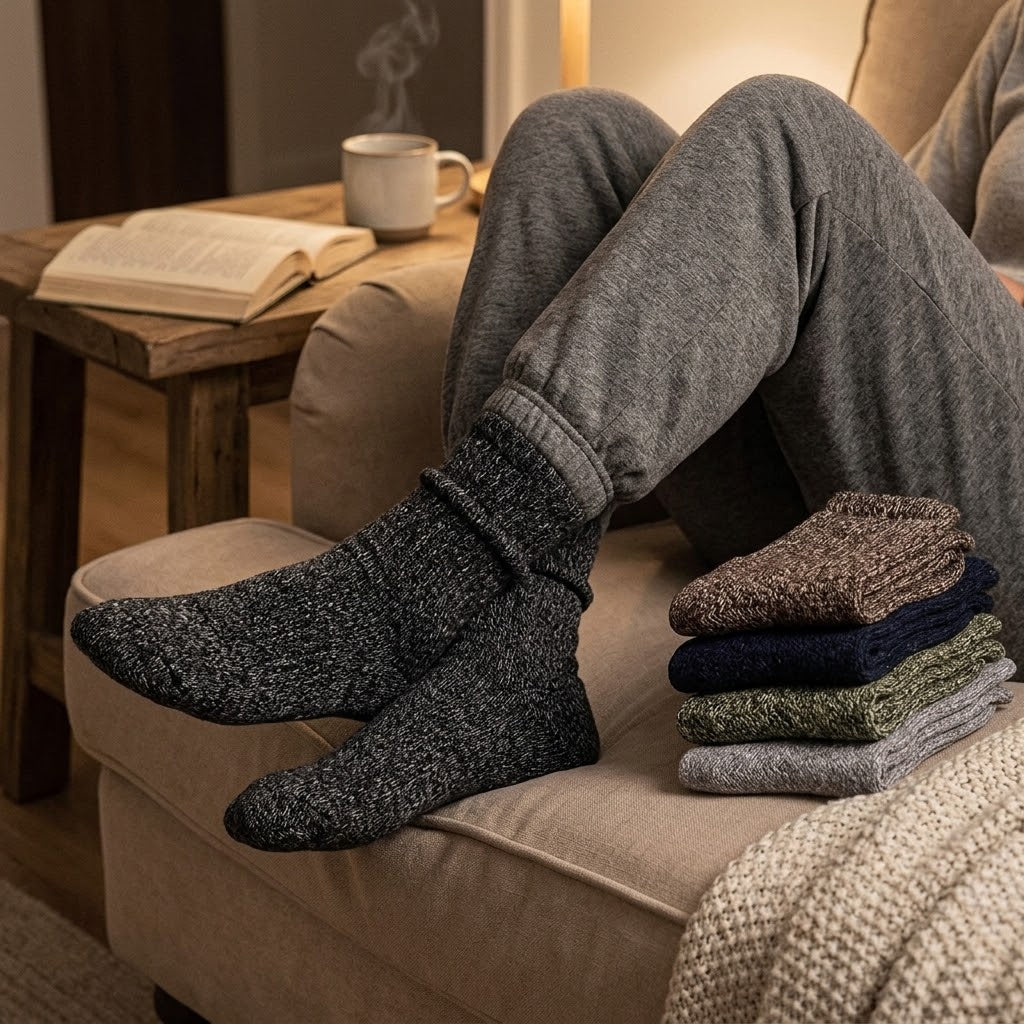 Dicke Wintersocken im 5er-Set