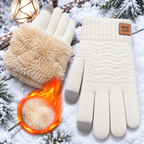 Damenhandschuhe Thermo-Fleece mit Touchscreen-Spitzen