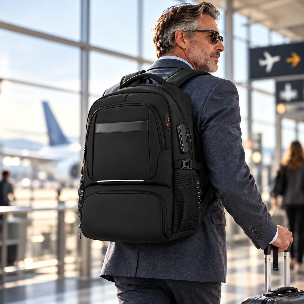 Laptop-Rucksack 17,3 Zoll mit Kühlfach und USB-Anschluss