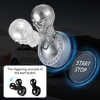 Start button cover skull metal with rhinestones