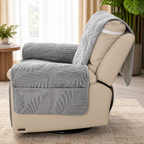 Sesselschoner Relaxsessel Blattmuster Mikrofaser