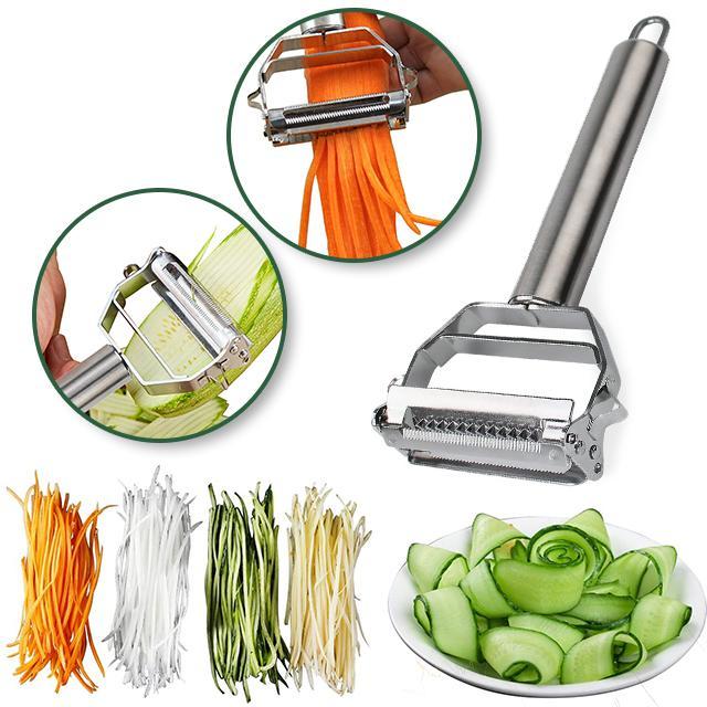 Gemüseschäler Edelstahl mit Julienne-Klinge