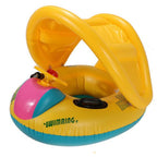 Baby Schwimmsitz mit Sonnendach – Aufblasbar mit Spielzeug