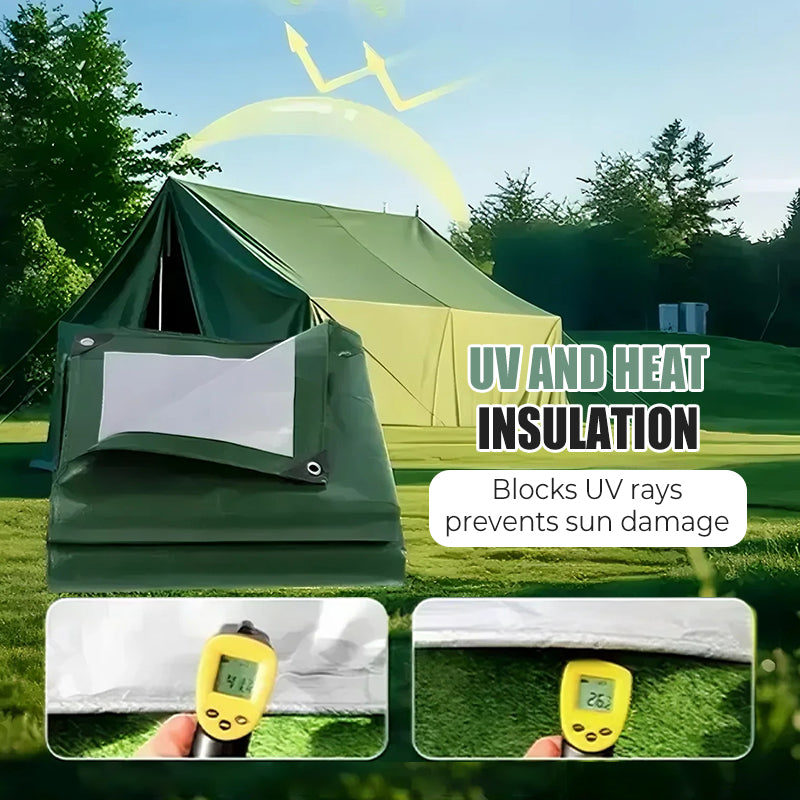 Waterproof tarpaulin with UV protection