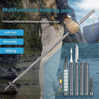 Wanderstock Aluminium verstellbar mit integriertem Survival Kit
