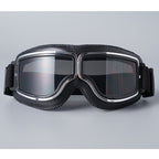 Vintage motorcycle goggles with adjustable elastic band
