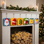 Filz-Bastelset Weihnachten zum Aufhängen, vorgeschnittene Teile, 6 Motive
