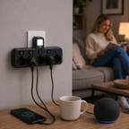 Wandsteckdose mit USB Anschluss und Nachtlicht