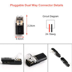 2-Pole Quick Connectors for Cables – No Stripping Needed – 50-Piece Set