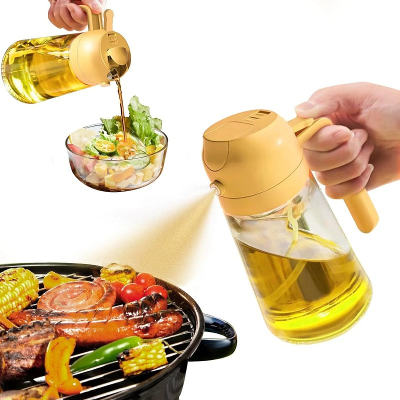 Glass Oil Sprayer 2-in-1 with Spray and Pour Function