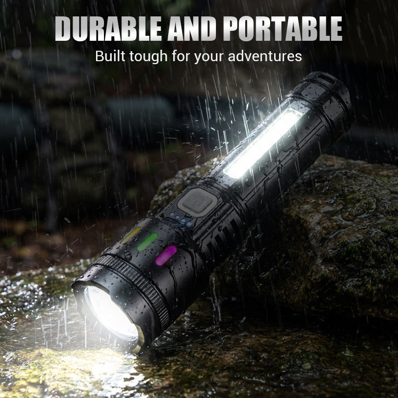 LED-Taschenlampe mit Zoom und Ladeanzeige