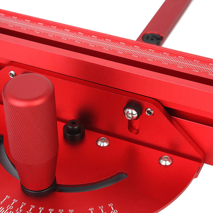 Aluminum Miter Gauge with Adjustable Angle Stop