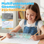 Multifunctional Geometry Ruler with Protractor