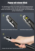 Telescopic Steel Baton Extendable with Push Button