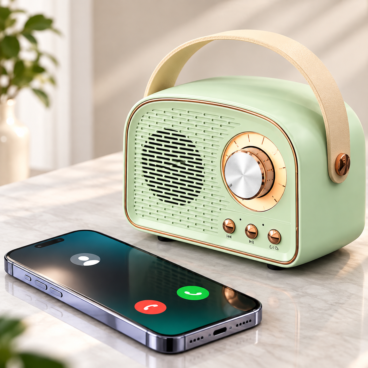 Bluetooth-Lautsprecher Retro-Design mit FM-Radio