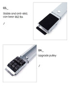 Adjustable roller base for heavy household appliances