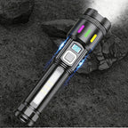 LED-Taschenlampe mit Zoom und Ladeanzeige
