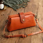Leder-Handtasche im Retro-Stil – Handgefertigt