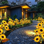 Solar-Sonnenblumenleuchte für Garten und Terrasse