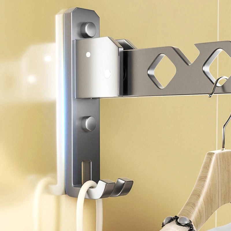 Foldable wall dryer with 180° swivel function