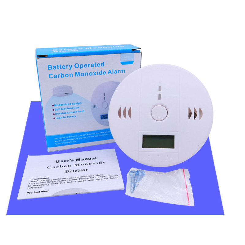 Carbon monoxide detector with LCD display and 85dB alarm