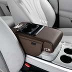 Car Center Armrest with USB Charging – Cup Holder & Storage