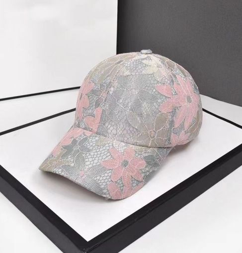 Baseball cap with sequin butterfly and mesh material