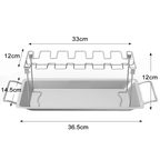 Chicken leg holder stainless steel with drip tray