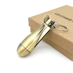 Waterproof fire starter with flint and carabiner