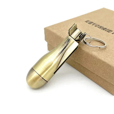 Waterproof fire starter with flint and carabiner