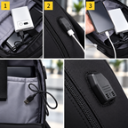 Reiserucksack erweiterbar mit Laptopfach