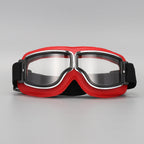 Vintage motorcycle goggles with adjustable elastic band